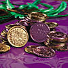 Bulk Pack of Vibrant Mardi Gras Coins in Traditional Colors - 144 Pc. Image 1