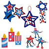 Bulk Patriotic Stars & Stripes Craft Kit Assortment - Makes 60 Image 1