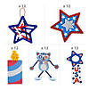 Bulk Patriotic Stars & Stripes Craft Kit Assortment - Makes 60 Image 1