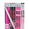 Bulk Pink Ribbon Pencil Assortment - 144 Pc. Image 1