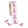 Bulk Pink Ribbon Sticker Roll - 500 Pc. Image 1