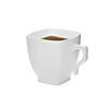 Bulk Premium 2 oz. White Square Plastic Mini Coffee Tea Cups - 240 Pc. Image 1