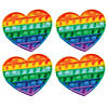 Bulk Rainbow Heart Lotsa Pops Popping Toys - 24 Pc. Image 1