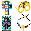 Bulk Religious Cross Activity &amp; Craft Kit Assortment - Makes 48 Image 1
