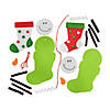 Bulk Snowman Stocking Christmas Ornament Craft Kit - Makes 48 Image 1