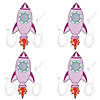 Bulk STEAM Color Your Own Rocket Pulley Activity Learning Challenge Craft Kit - Makes 48 Image 1