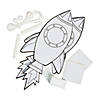 Bulk STEAM Color Your Own Rocket Pulley Craft Kit - Makes 48 Image 1