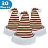Bulk Striped Knit Santa Hats - 30 Pc. Image 1