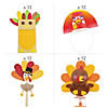 Bulk Thanksgiving Turkey Craft Kit Assortment - Makes 48 Image 1