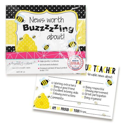 Bumble Bee Teacher Mail for Students by AmandaCreation 30ct Image 1