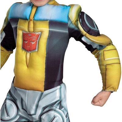 Bumblebee Muscle Toddler Size S 2T Costume Transformers Rescue Bot Disguise Image 3