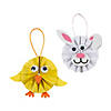 Bunny & Chick Easter Fan Ornament Craft Kit - Makes 12 Image 1