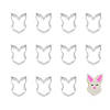 Bunny Face 3.5" Cookie Cutters Image 1