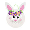 Bunny with Flowers Paper Plate Craft Kit - Makes 12 Image 1