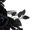 Burgundy and Black Roses with Spiders Halloween Wreath  24-Inch  Unlit Image 1