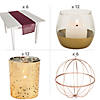 Burgundy & Gold Accent Centerpiece Kit for 6 Tables Image 1