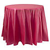 Burgundy Round Disposable Plastic Tablecloths (84") - (48 Tablecloths) Image 1