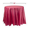 Burgundy Round Disposable Plastic Tablecloths (84") - (48 Tablecloths) Image 1