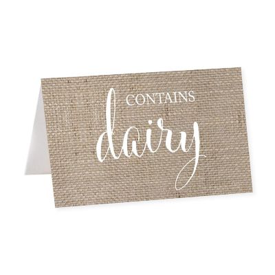 Burlap Food Tent Allergen Labels Image 1
