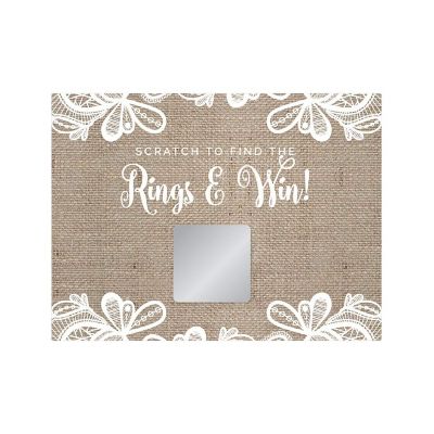 Burlap Lace Bridal Game Scrat 30pk Image 1
