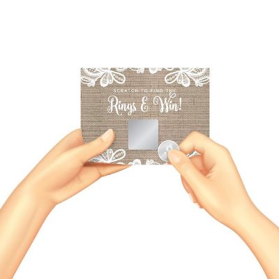 Burlap Lace Bridal Game Scrat 30pk Image 2