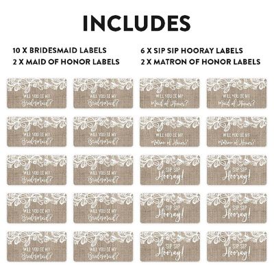 Burlap Lace Future Mrs Mini 5x4in 20pk Image 3