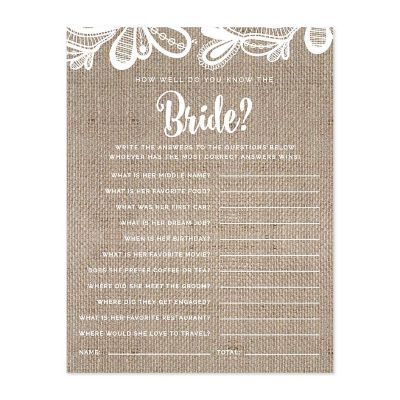 Burlap Lace HowWellBride? Bri 20pk Image 1