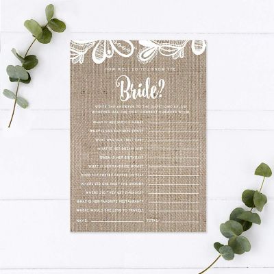 Burlap Lace HowWellBride? Bri 20pk Image 1