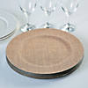 Burlap Wedding Chargers - 6 Ct. Image 1