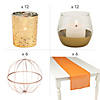 Burnt Orange & Gold Accent Centerpiece Kit for 6 Tables Image 1