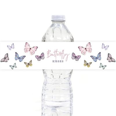 Butterfly 1st Bday Bttle Label 2.5x8.5in Image 1