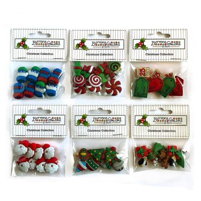 Buttons Galore 50+ Assorted Christmas Buttons for Sewing & Crafts - Set of 6 Button Packs Image 1