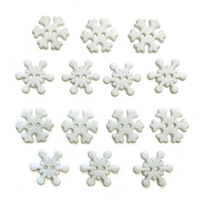 Buttons Galore 60+ Assorted Snowflake Theme Button Bundle for Sewing &amp; Crafts - Set of 6 Button Packs Image 1