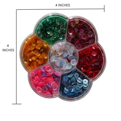 Buttons Galore and More Bulk Sequins Seven Unique Bright Colors Image 1