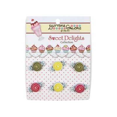 Buttons Galore and More Craft & Sewing Buttons - Candy Treats - 18 Buttons Image 1