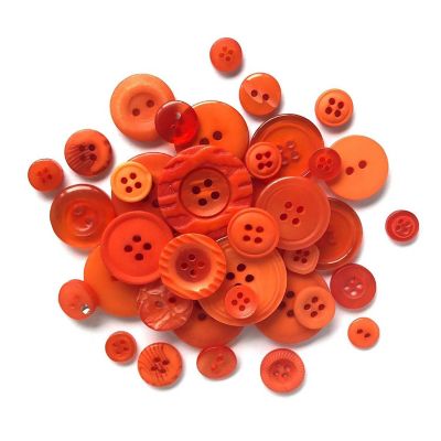 Buttons Galore Craft & Sewing Buttons - Orange  - 8 oz. Image 1