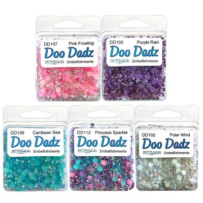 Buttons Galore Doo Dadz Embellishments, Flat Back Crystal Diamond Gems & Iridescent Sprinkles &#8211; Sassy Image 1