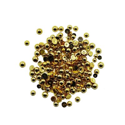 Buttons Galore Flat Back Pearls in AB Finish -  GOLDEN NUGGET - 36 Grams Image 1