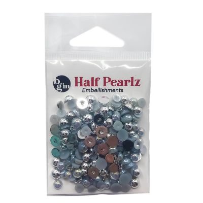 Buttons Galore Flat Back Pearls in AB Finish - SILVER SPOON - 36 Grams Image 1
