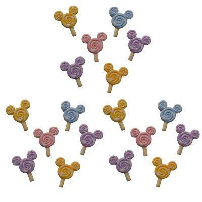 Buttons Galore Flatback Embellishments for Crafts - Mouse Ear Lollipops - 18 Pieces Image 3