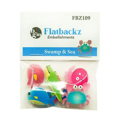Buttons Galore Flatback Embellishments for Crafts - Swamp & Sea - 18 Pieces Image 2