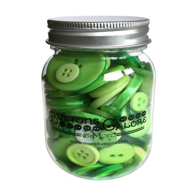 Buttons Galore Greenery Craft & Sewing Buttons in Mason Jar - 3.5 oz Image 1
