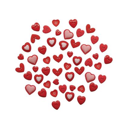 Buttons Galore Heart Assortment Button Super Value Pack for DIY Craft and Sewing Projects - 50 Buttons Image 2