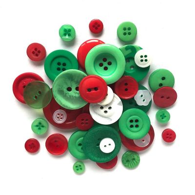 Buttons Galore Holiday Craft & Sewing Buttons - Christmas Colors - 8 oz. Image 1