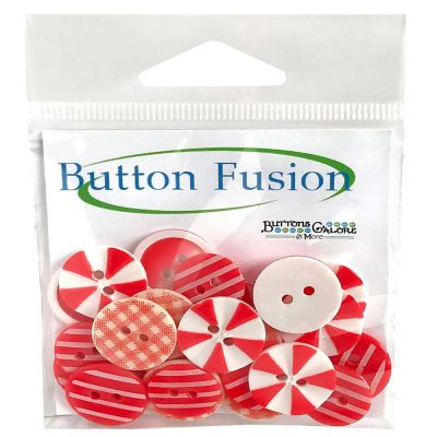 Buttons Galore Printed Craft & Sewing Buttons - Red Carpet - Set of 3 Packs Total 45 Buttons Image 1