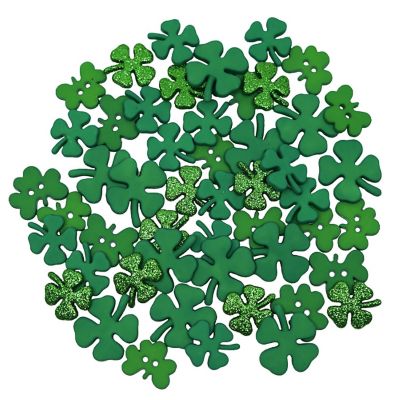 Buttons Galore Shamrock Assortment Button Super Value Pack for DIY Craft and Sewing Projects - 50 Buttons Image 1