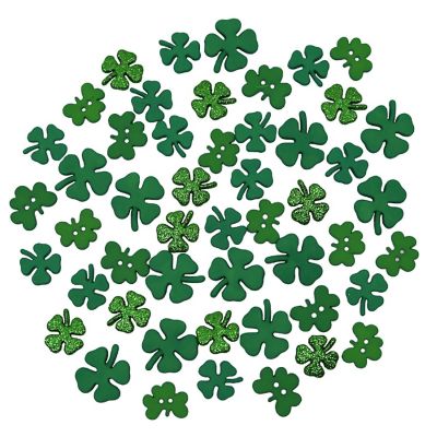 Buttons Galore Shamrock Assortment Button Super Value Pack for DIY Craft and Sewing Projects - 50 Buttons Image 1