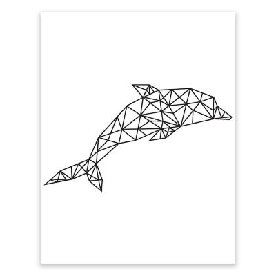 BW Origami Dolphin 8.5x11 Image 1