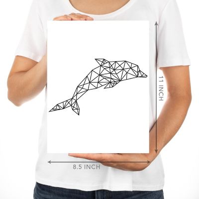 BW Origami Dolphin 8.5x11 Image 1