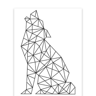BW Origami Wolf 8.5x11 Image 1